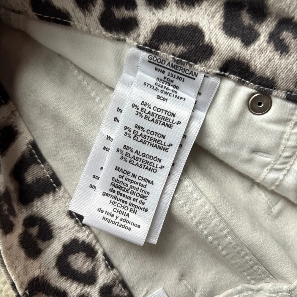 Good American Animal Print Pants size 27 - Picture 3 of 6